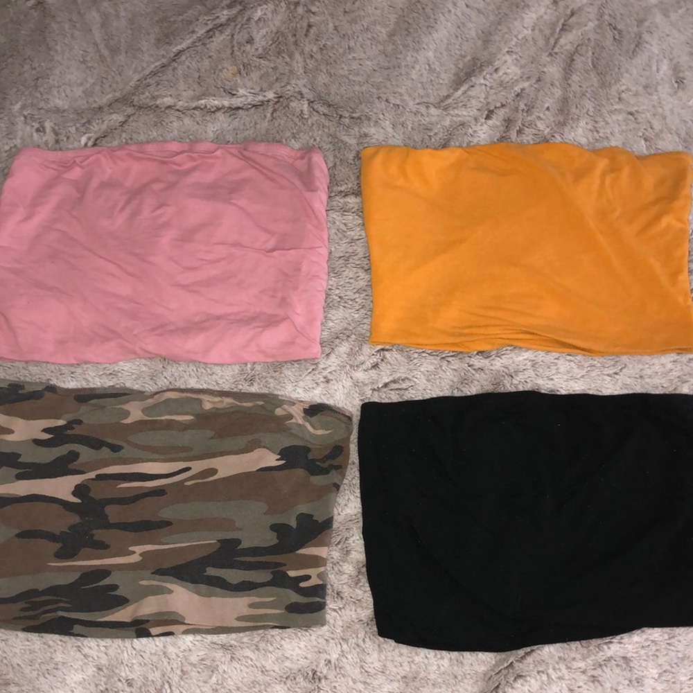 Strapless crop tops